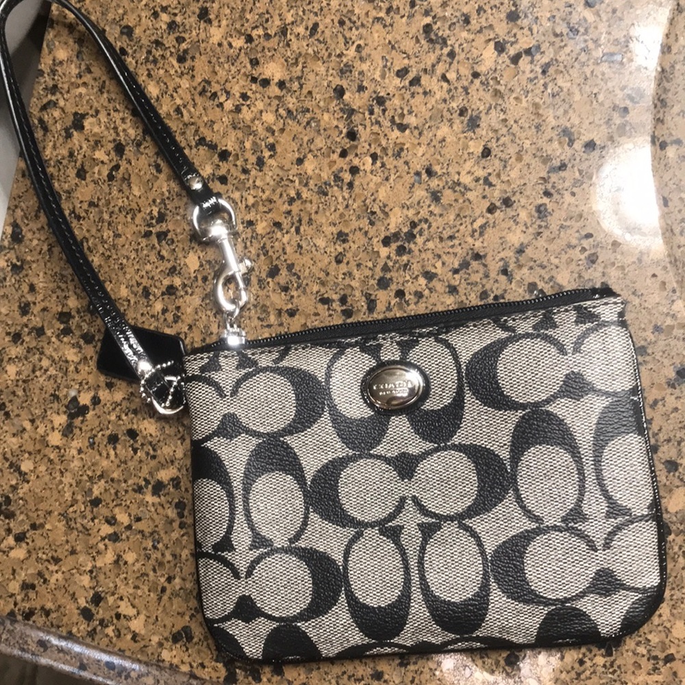 Coach hand wallet with strap